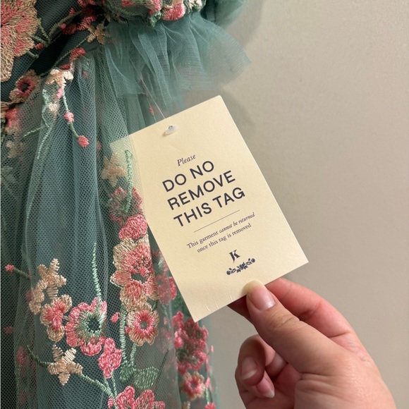 JessaKae Green and Pink Floral Midi Dress - Picture 2 of 10